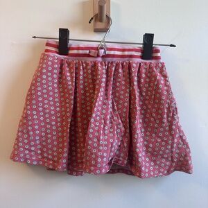 Mini Boden Girls Pink Floral Skort Size 6-7